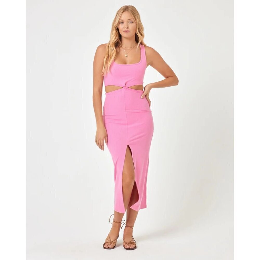 L*SPACE Skyler Cover-Up Dress in Guava Size Small - Picture 10 of 13